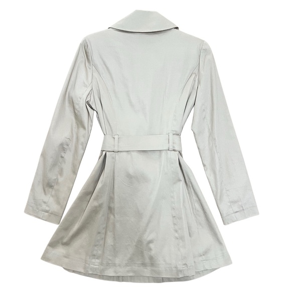 NWOT Papillon Beige Mid Length Trench Coat - Size Small - Picture 2 of 5